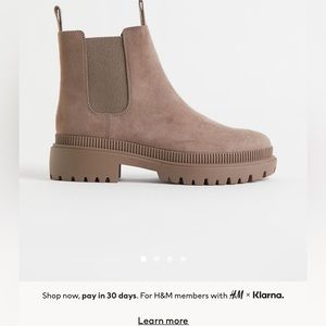 Grey Taupe H&M Chelsea Boots